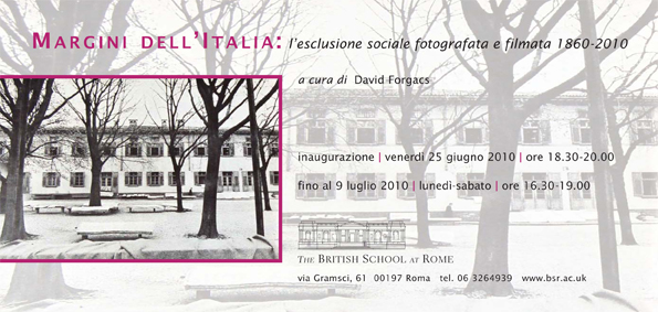 margini dell’italia accademia britannica roma 2010 invito